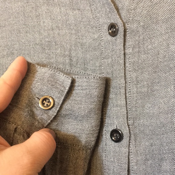 Soft wool blend grey shirt - Picture 4 of 6